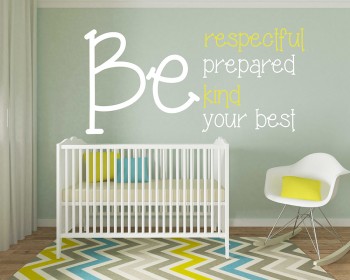 Be Respectful,Prepared,Kind and Your brt